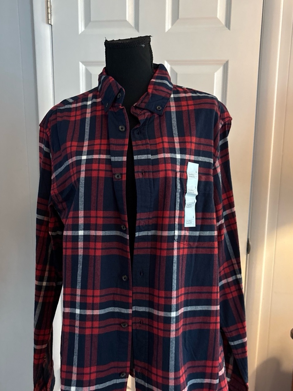 Goodfellow & Co Red and Navy Plaid Shirt